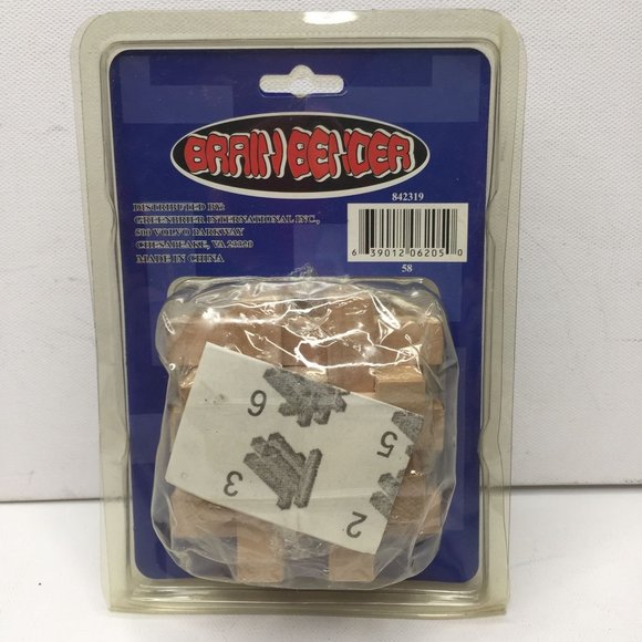 Brain Bender Wooden Cube Puzzle Teasers Lot Set of 2 Challenge 842319 New In Box - Picture 8 of 9